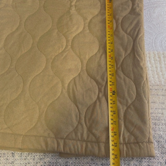 Zara Khaki Color Quilted Midi Skirt - Picture 2 of 7